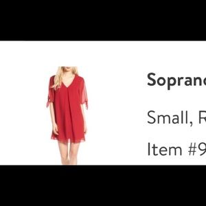 Jules Soprano Split Sleeve Chiffon Dress Size S